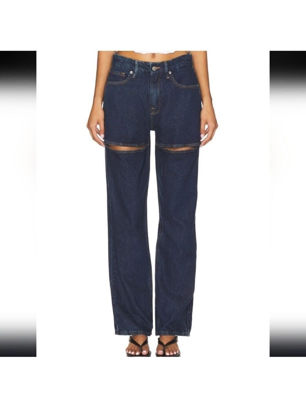 Good American Good 90s Relaxed Jeans High Rise Size 24 Indigo New
